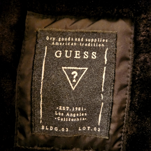 Retro 2000s Guess Puffer Coat Men's Large Black - Picture 3 of 3
